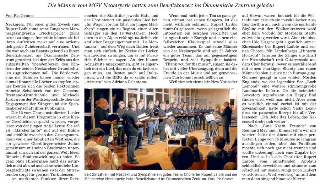 Mit Sangespower für Neckarelzer Grundschulkinder
